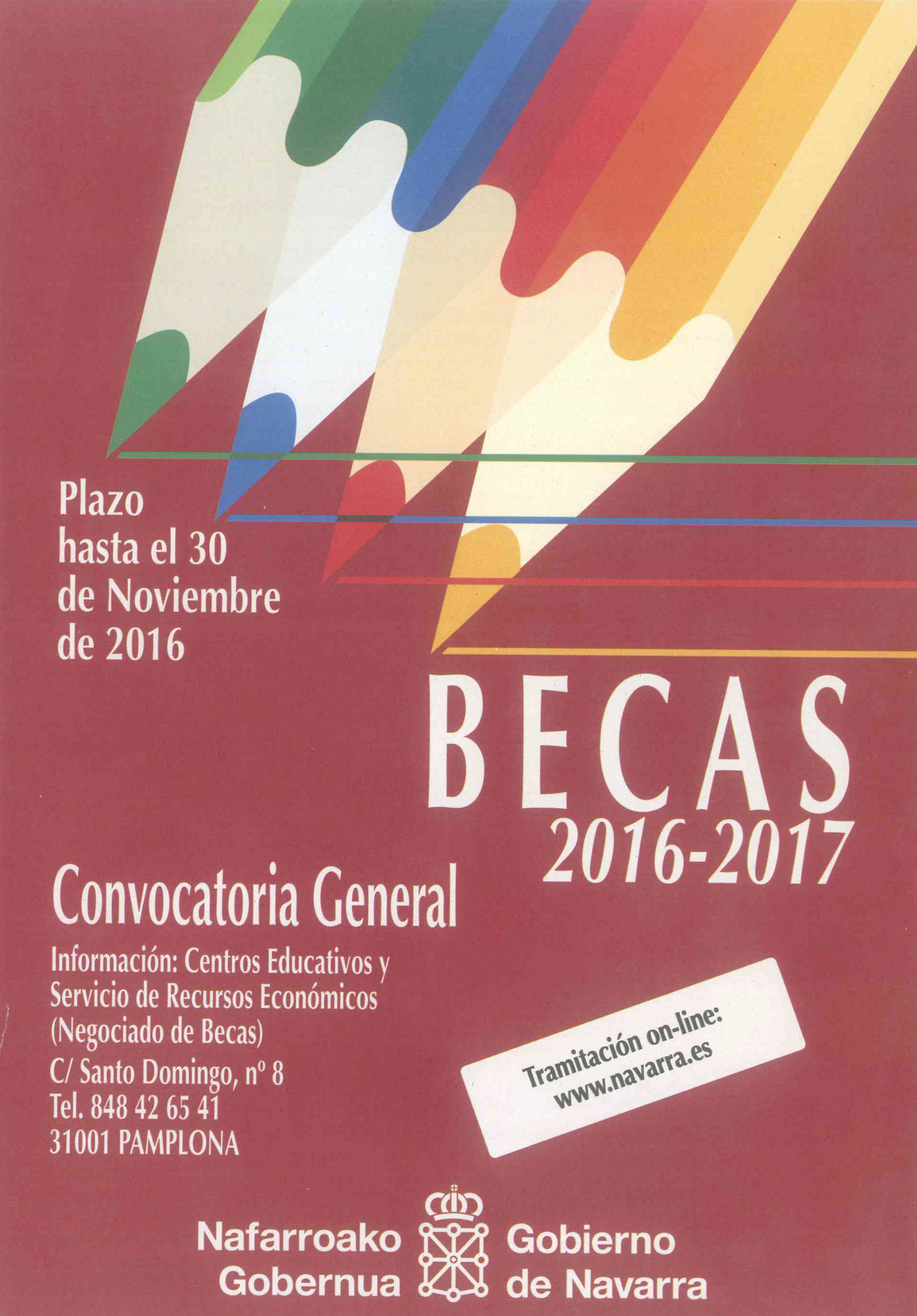 Cartel becas castellano Cartel becas